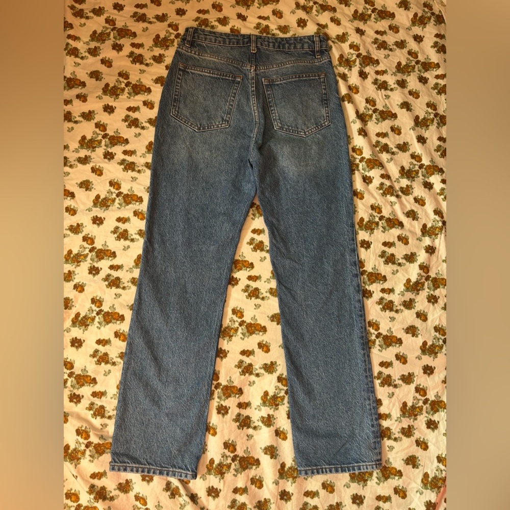 Reformation Cynthia High Rise Straight Jeans Button Fly Colorado Wash Size 26 - Picture 4 of 16